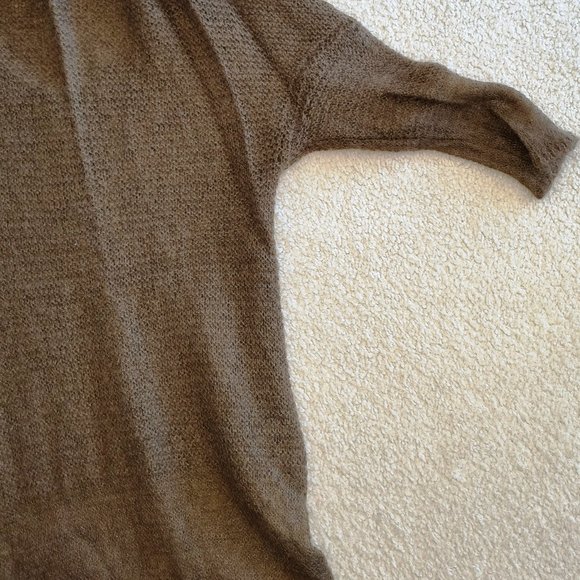 Cotélac Mohair Sweater Dress Tunic with Scoop Neck Olive Size 4 (US 12) - Picture 12 of 12